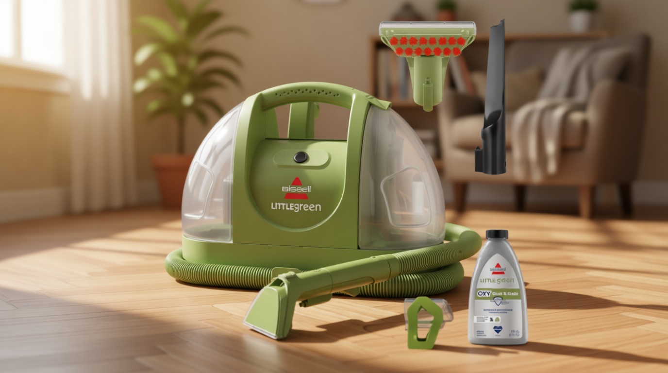 BISSELL Little Green Multi-Purpose Portable Carpet and Upholstery Cleaner, Car and Auto Detailer, with Exclusive Specialty Tools, Green, 1400B