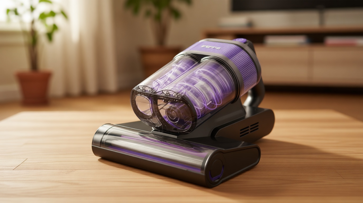 FEPPO Mattress Vacuum Cleaner, 4-in-1 Bed Vacuum Cleaner PRO, 16KPa Handheld Vacuums with 253.7nm UV-C Light, 40,000 Beats/Min Tapping, 140°F Hot Air, HEPA Filter for Bed, Sofa, Crib(Corded, 550W) ClimeCo Certified