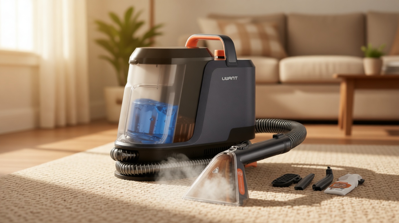 Uwant Carpet Cleaner Machine with Steam&Hot&Cold Water Models 18Kpa Powerful Suction Upholstery Cleaner Machine with Pet Pro Cleaner for Pets, Carpet Steam Cleaner Set of 1