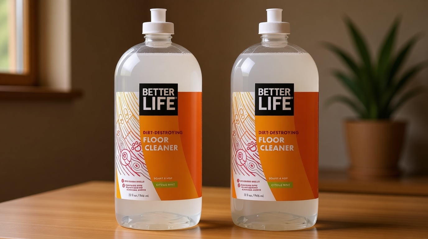 Better Life Floor Cleaner - Liquid Multipurpose Cleaner for Wood, Tile, Laminate, Vinyl, Bamboo - Hardwood Floor Cleaner for Mopping - Citrus Mint, 32 Fl Oz (Pack of 2)