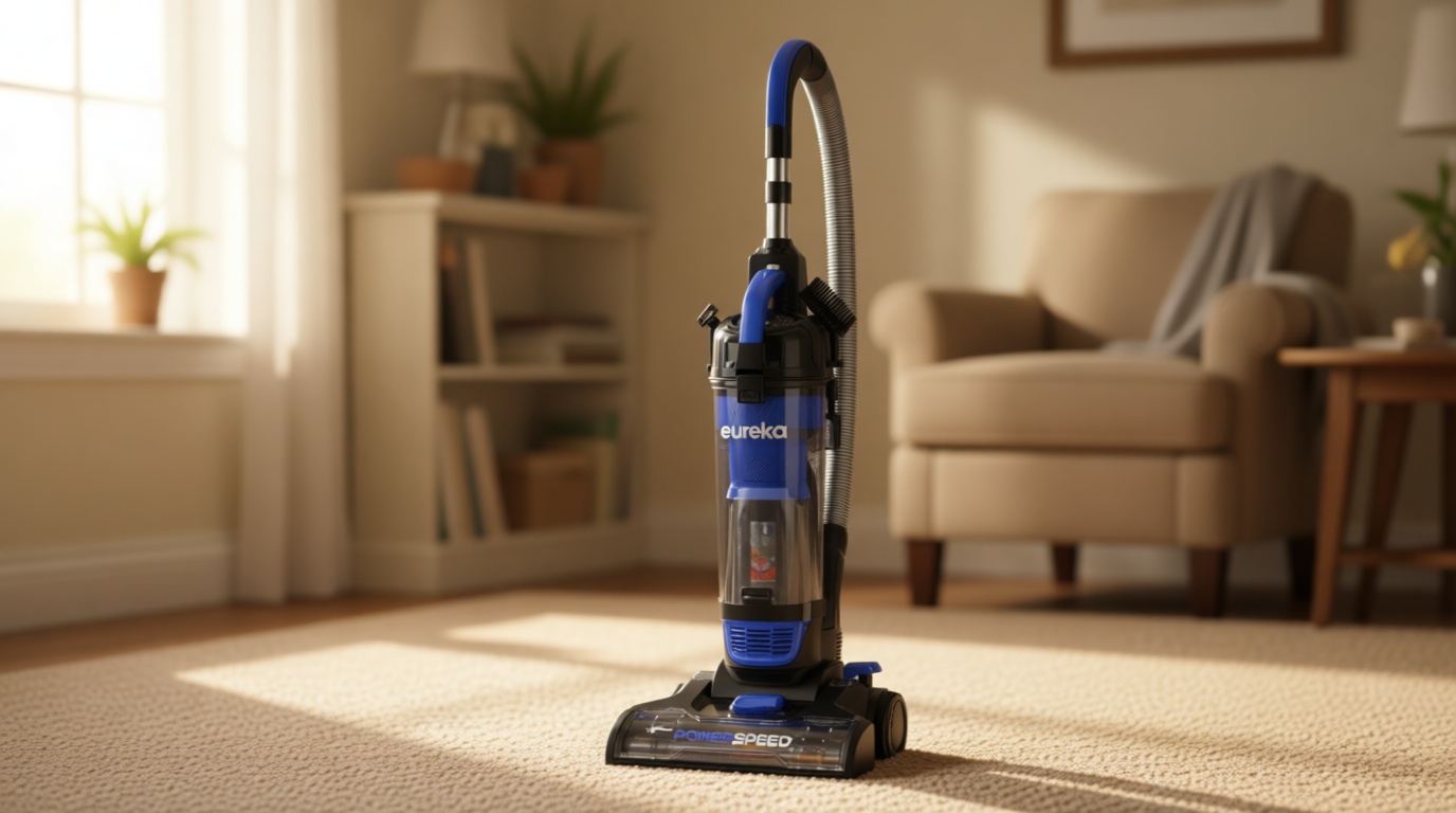 Eureka Lightweight Powerful Upright Vacuum Cleaner for Carpet and Hard Floor, PowerSpeed, New Model,Blue,black/New Model