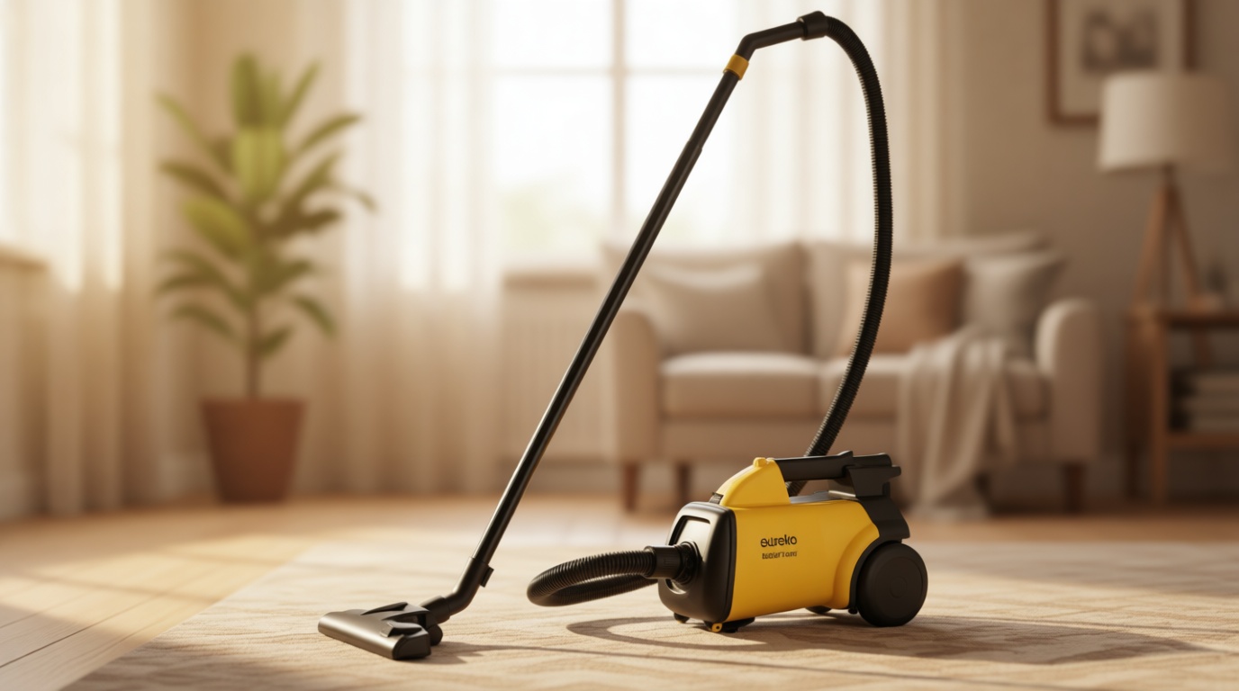 Eureka 3670M Canister Cleaner, Lightweight Powerful Vacuum for Carpets and Hard floors, w/ 5bags,Yellow