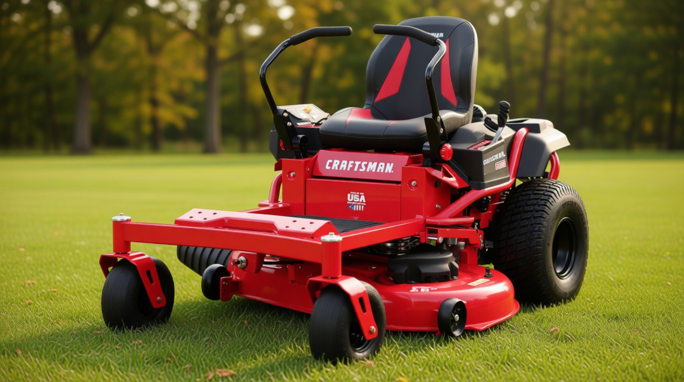 Craftsman 46" Gas Zero-Turn Riding Lawn Mower with 22.0 HP* Kohler 7000 Series Engine, Gas Lawn Tractor with Dual Hydrostatic Transmission, Red/Black