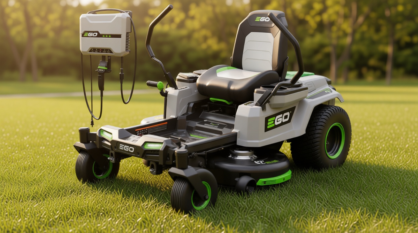 EGO POWER+ Z6 Zero Turn Riding Lawn Mower, 42" Deck, Includes (6) 56V 6.0Ah Batteries and 880W Charger - ZT4214L